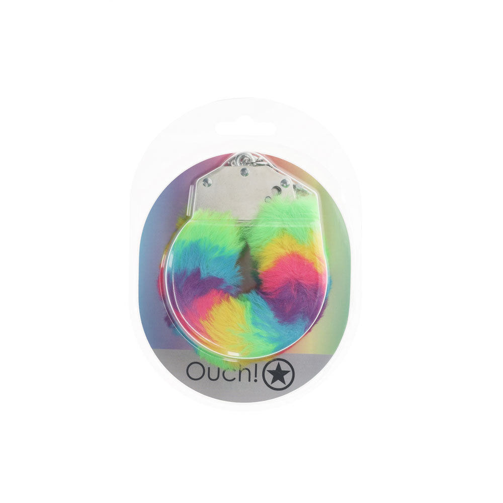 OUCH! Heavy-Duty Fluffy Cuffs Multicoloured Fluffy Restraints